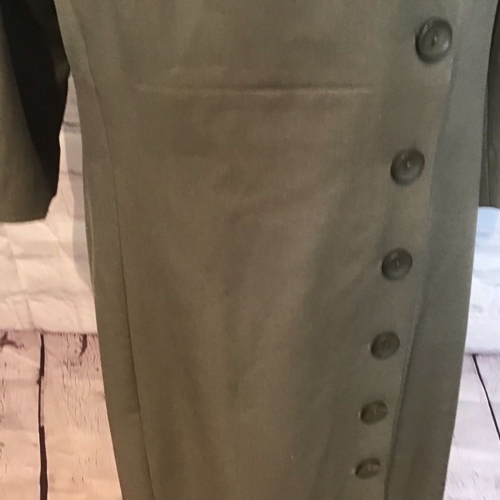 Pendleton Virgin Wool Olive Green Button Front De… - image 7